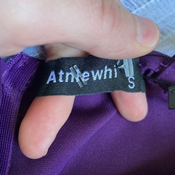 Atnletwhi NWT special occasion dress in dark purple. - Picture 7 of 14